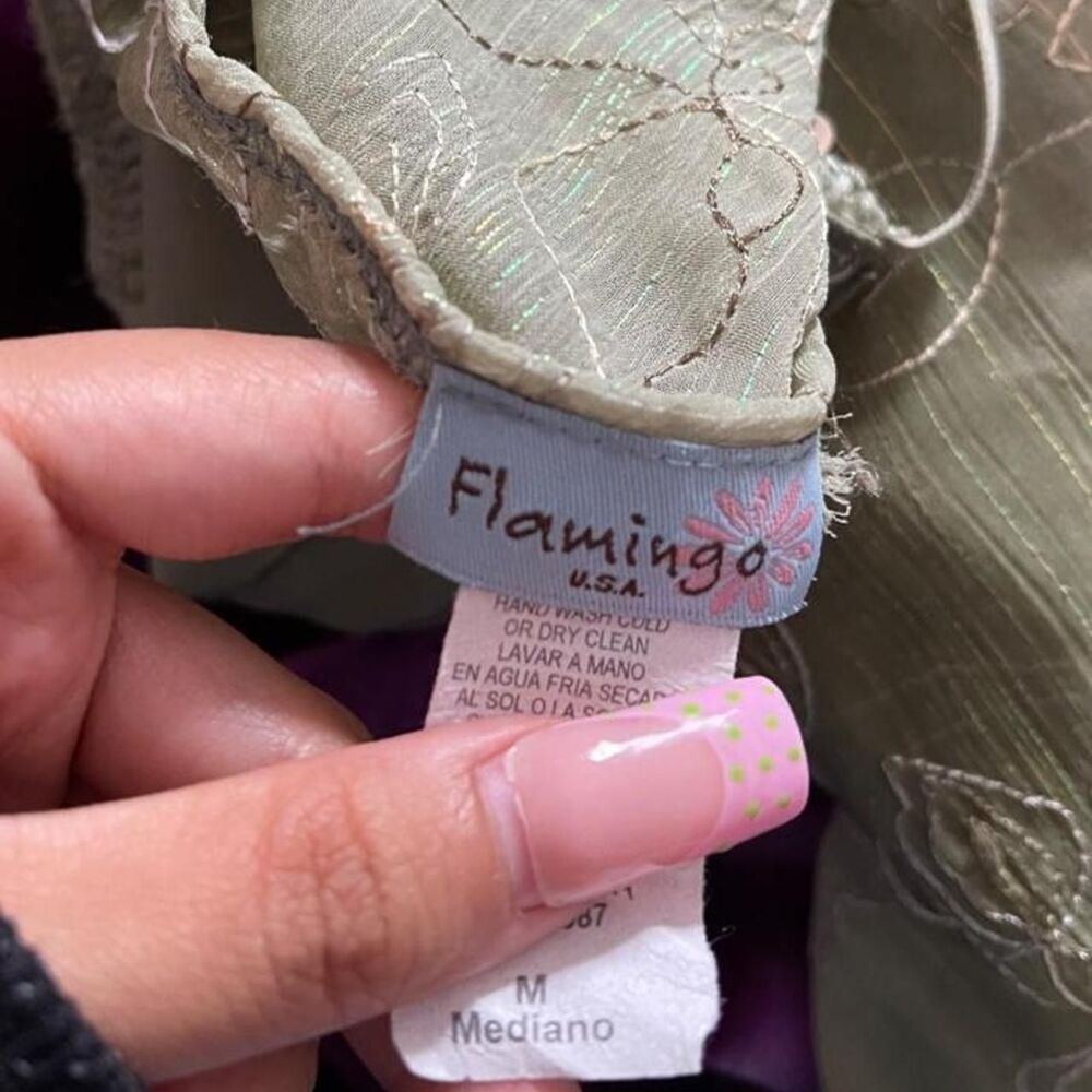 FLAMINGO USA Y2K SAGE FAIRY BABYDOLL CAMI - Picture 6 of 7